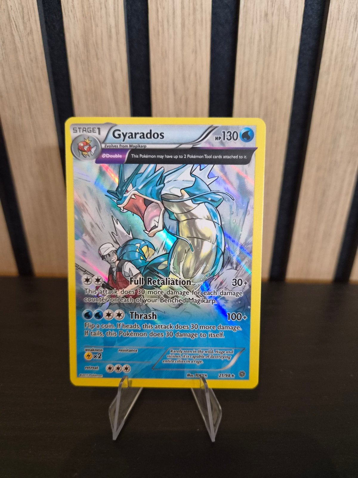 Gyarados 21/98 Holo - Ancient Origins Pokémon Kaart, Hobby en Vrije tijd, Ophalen of Verzenden, Zo goed als nieuw, Losse kaart
