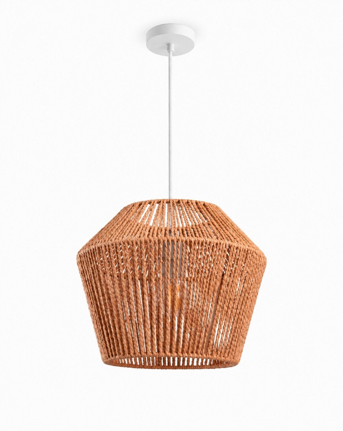 4x Paco Home HUGO PD1 & PINTO – Naturel hanglamp – Nieuw, Hanglamp, Bruin, Natuurlijk materiaal, Nieuw