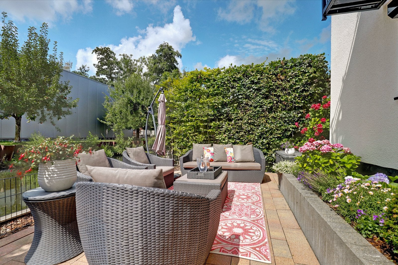 Luxe Wicker Loungeset met 6 Zitplaatsen, Ophalen, Gebruikt, 6 zitplaatsen, Loungeset