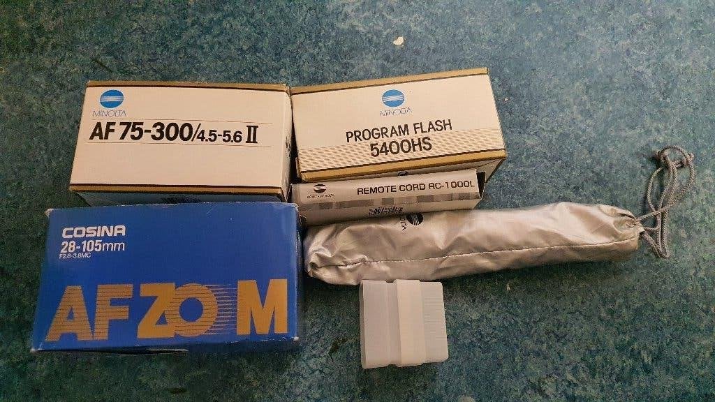 Leuke set voor Minolta Dynax 6x/7x/8x/9x, Ophalen of Verzenden, Gebruikt, Spiegelreflex, Minolta