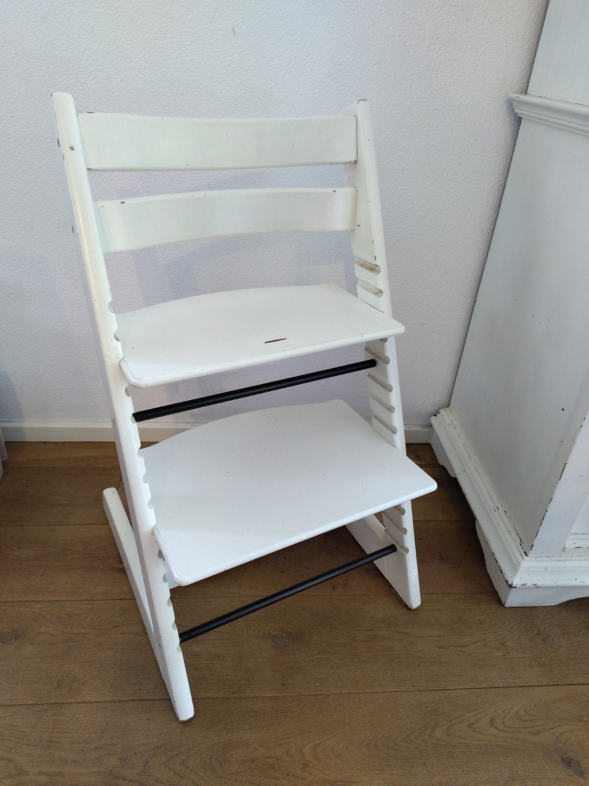 Witte meegroeistoel - Stokke Tripp Trapp, Ophalen, Gebruikt, Meegroeistoel