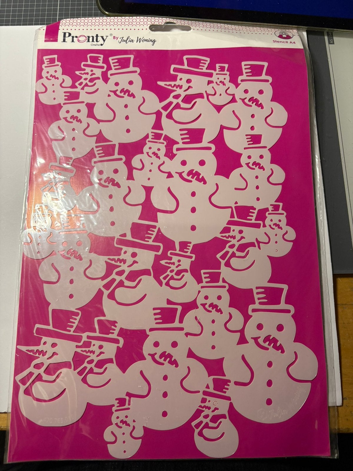 Stencil pronty sneeuwpoppen, Ophalen of Verzenden, Zo goed als nieuw, Overige thema's, Pons of Mal