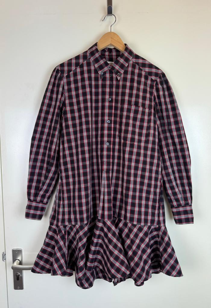 ISABEL MARANT Cotton Poplin Shirt Dress Tartan Casual M, Kleding | Dames, Maat 38/40 (M), Ophalen of Verzenden, Zo goed als nieuw