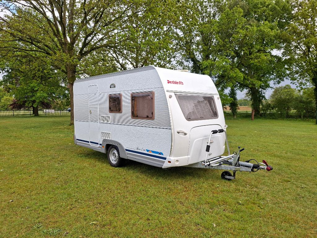 Dethleffs New Line 390TK, 4 pers gezinscaravan met Stapelbed, Caravans en Kamperen, Caravans, Standaardzit, 750 - 1000 kg, Particulier