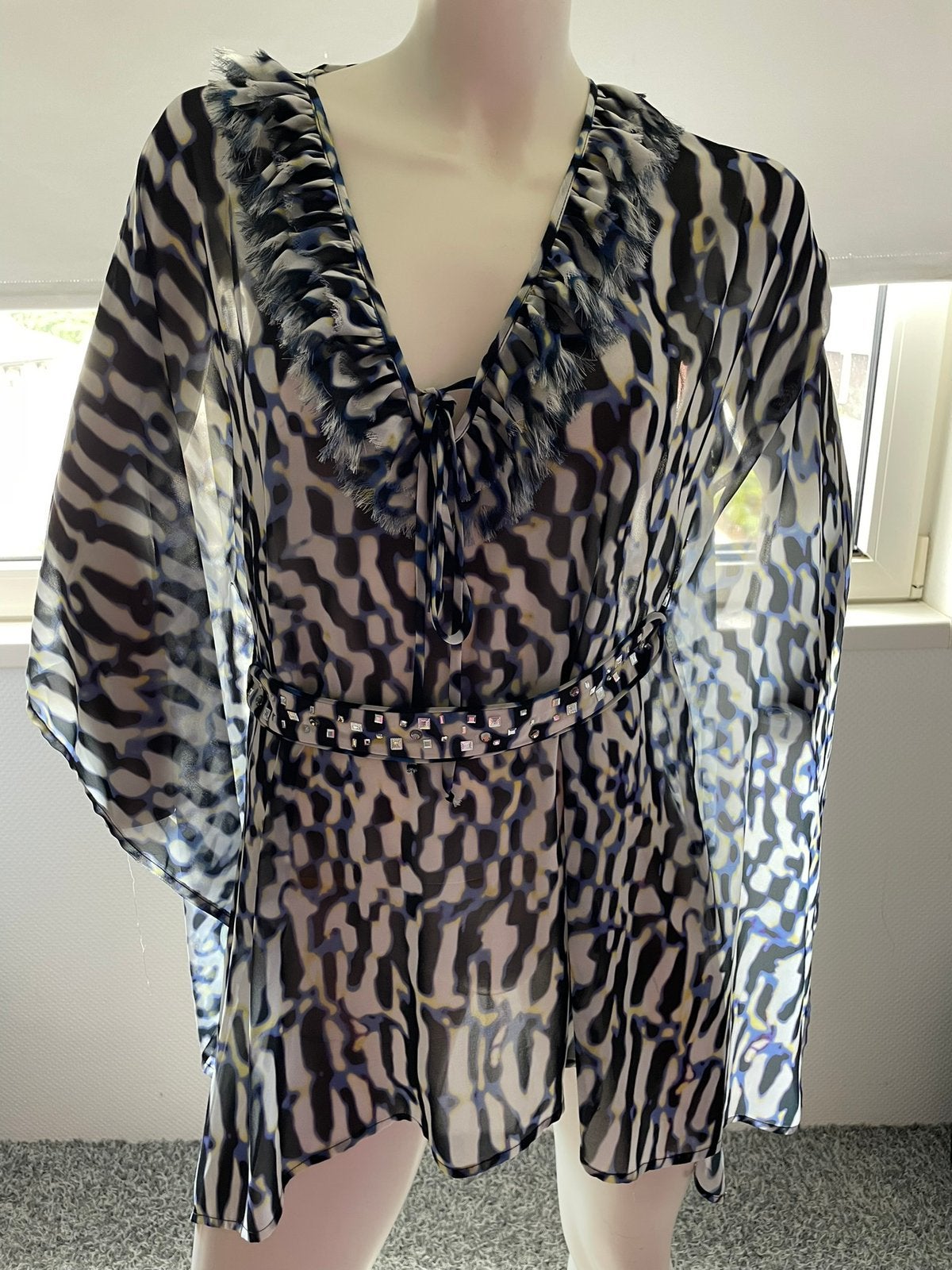 Richmond tuniek met riem met steentjes maat it 44 nl 40, Kleding | Dames, Blouses en Tunieken, Maat 38/40 (M), Blauw, ., Ophalen of Verzenden