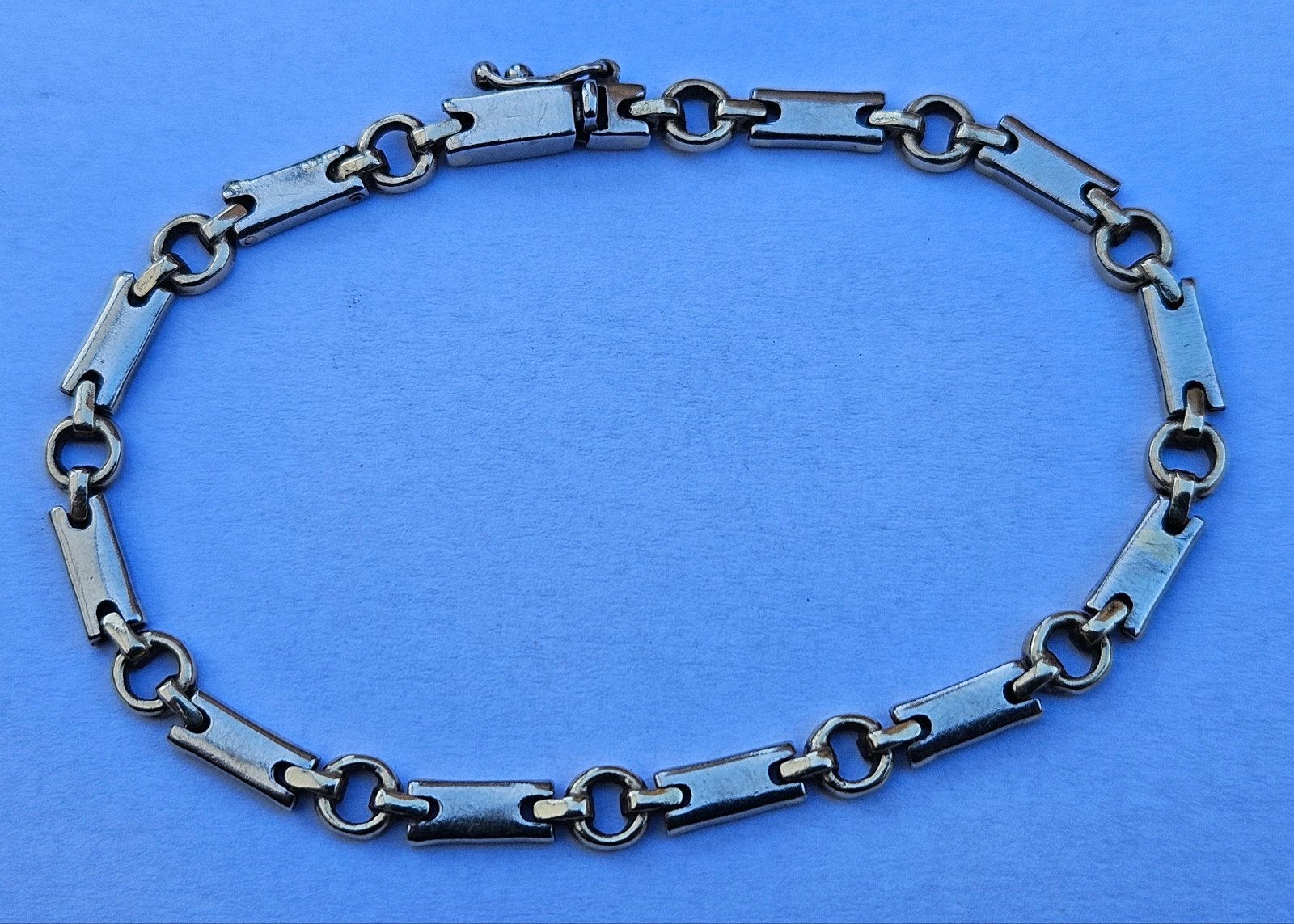 14k gouden armband, wit en geel goud .585, Sieraden, Tassen en Uiterlijk, Armbanden, Ophalen of Verzenden, Zo goed als nieuw, Wit