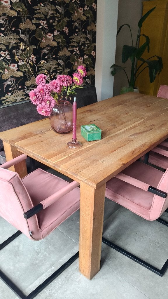 Eethoek en 4 stoelen en bankje, Ophalen, Gebruikt, 50 tot 100 cm, Vijf personen of meer