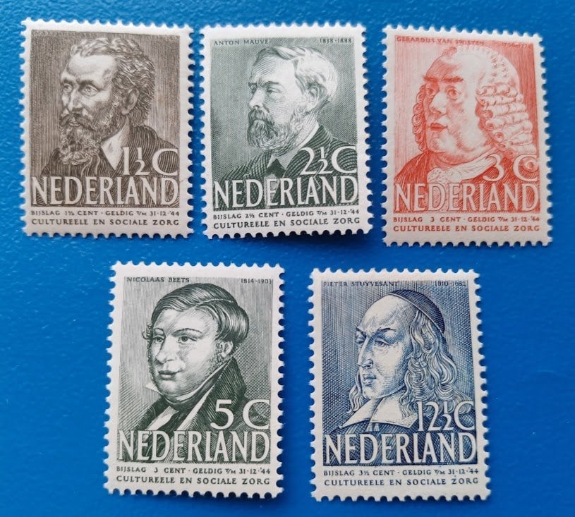 NVPH 318-322 Zomerzegels - 1939, Verzenden, T/m 1940, Postfris
