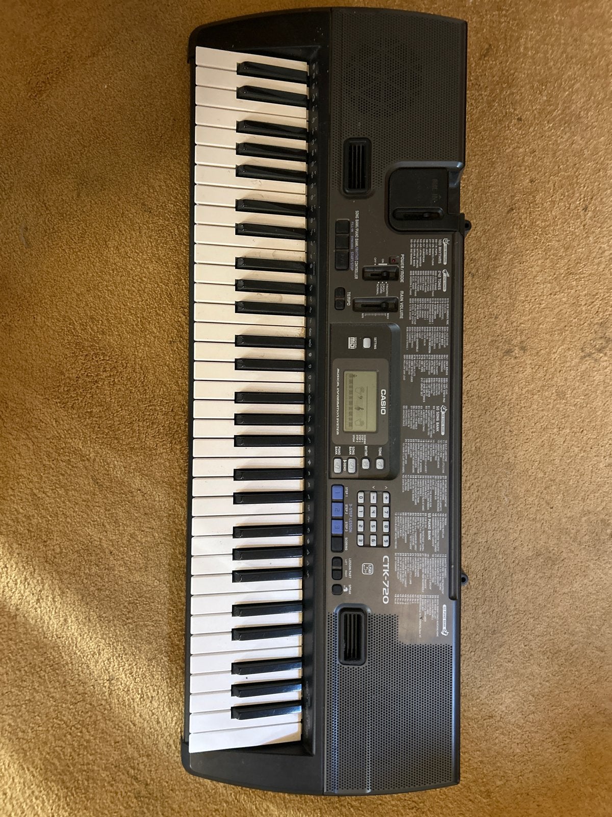 Casio CTK-720 Keyboard - Ideaal voor beginners, Muziek en Instrumenten, Ophalen, Casio, Midi-aansluiting, 61 toetsen