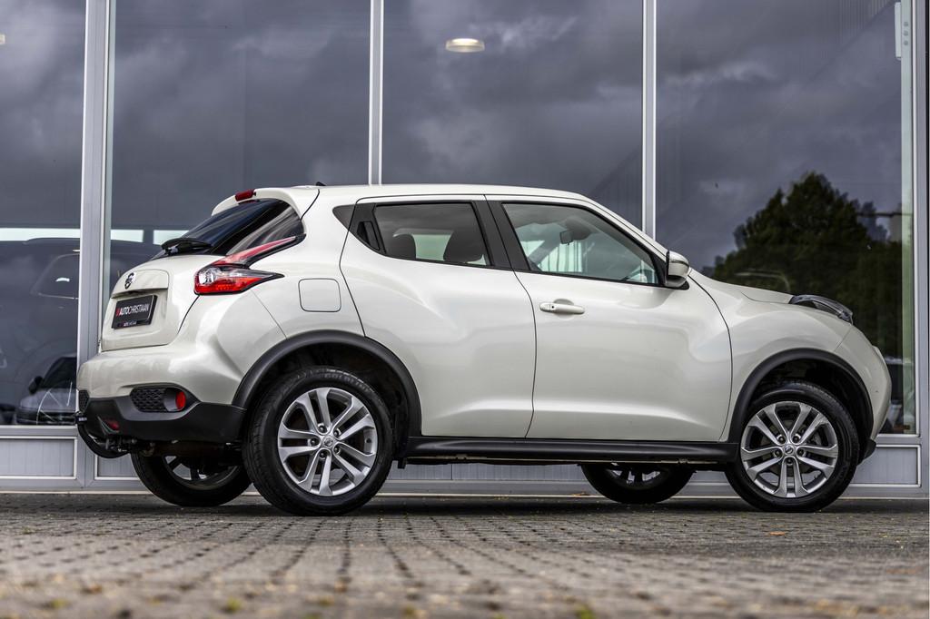 Nissan Juke 1.6 N-Connecta | Automaat | Trekhaak | Camera, Auto's, Nissan, 12 maanden, Euro 6, 4 cilinders, Leder en Stof