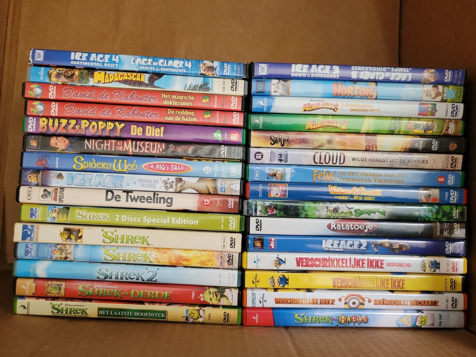 Shrek, Ice Age, Verschrikkelijke Ikke, Alle leeftijden, Ophalen of Verzenden, Gebruikt