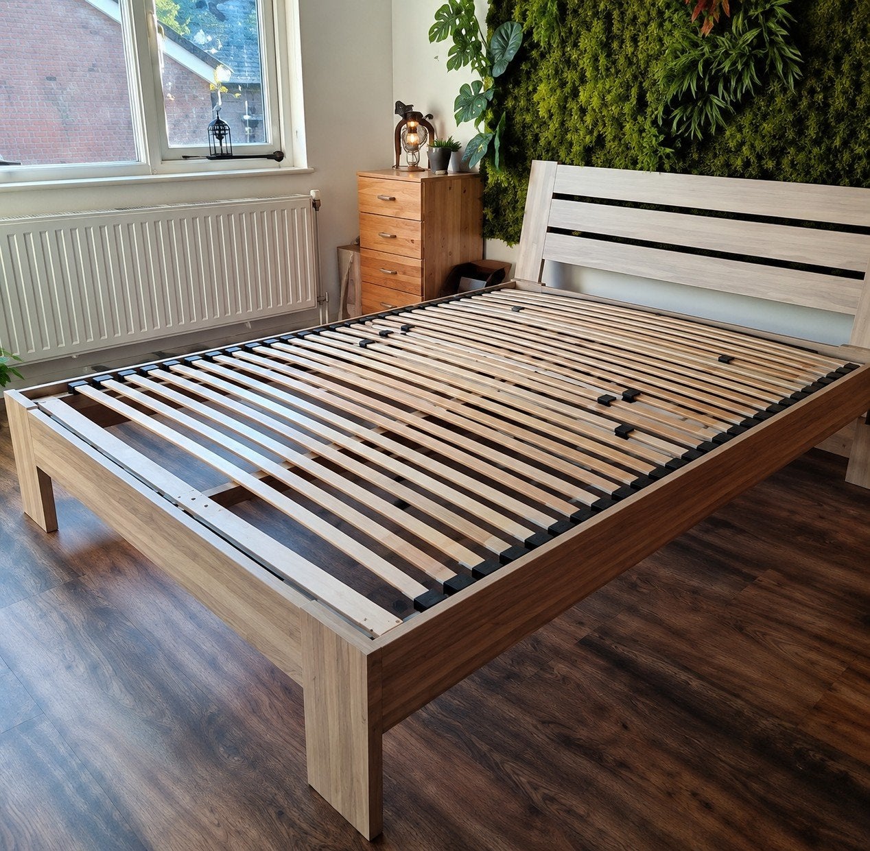 Bed 140cm incl Auping en matras, Ophalen, Wit, Tweepersoons, 140 cm