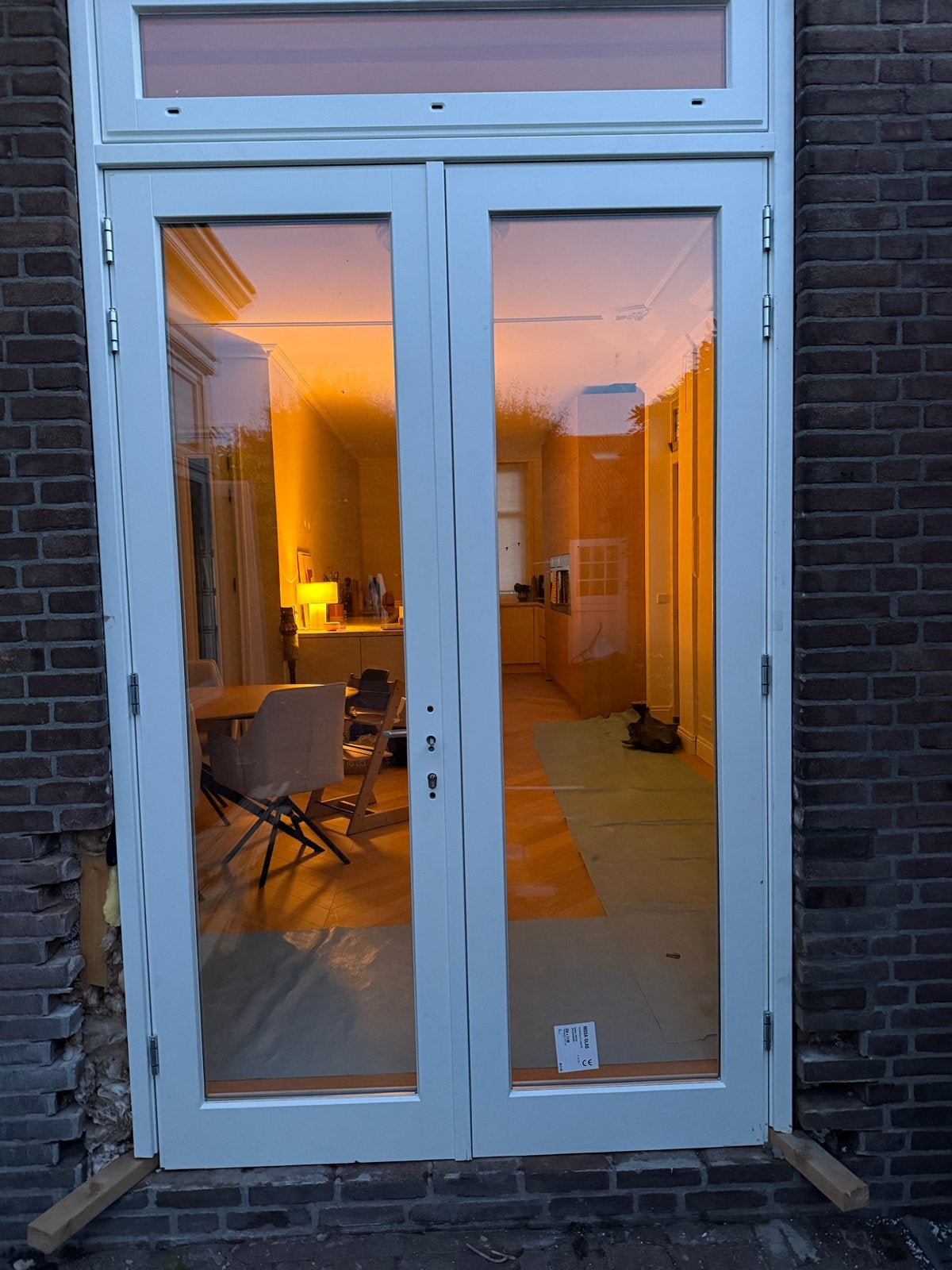 Nieuwe dubbele tuindeuren (alleen deuren), Doe-het-zelf en Verbouw, 215 cm of meer, Nieuw, Buitendeur, Hout