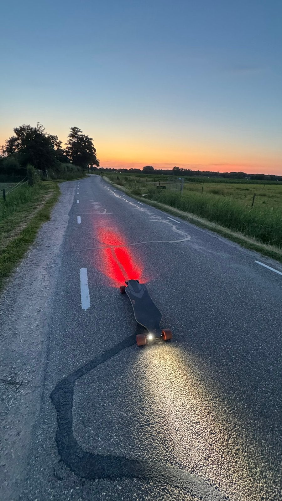 Meepo voyager compleet met 4 shredlights, Ophalen, Gebruikt, Skateboard, Longboard