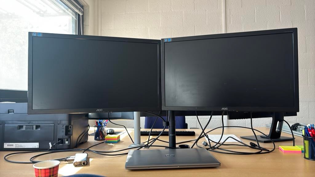 2x AOC monitoren, Computers en Software, Monitoren, Ophalen, HDMI, IPS, Full HD