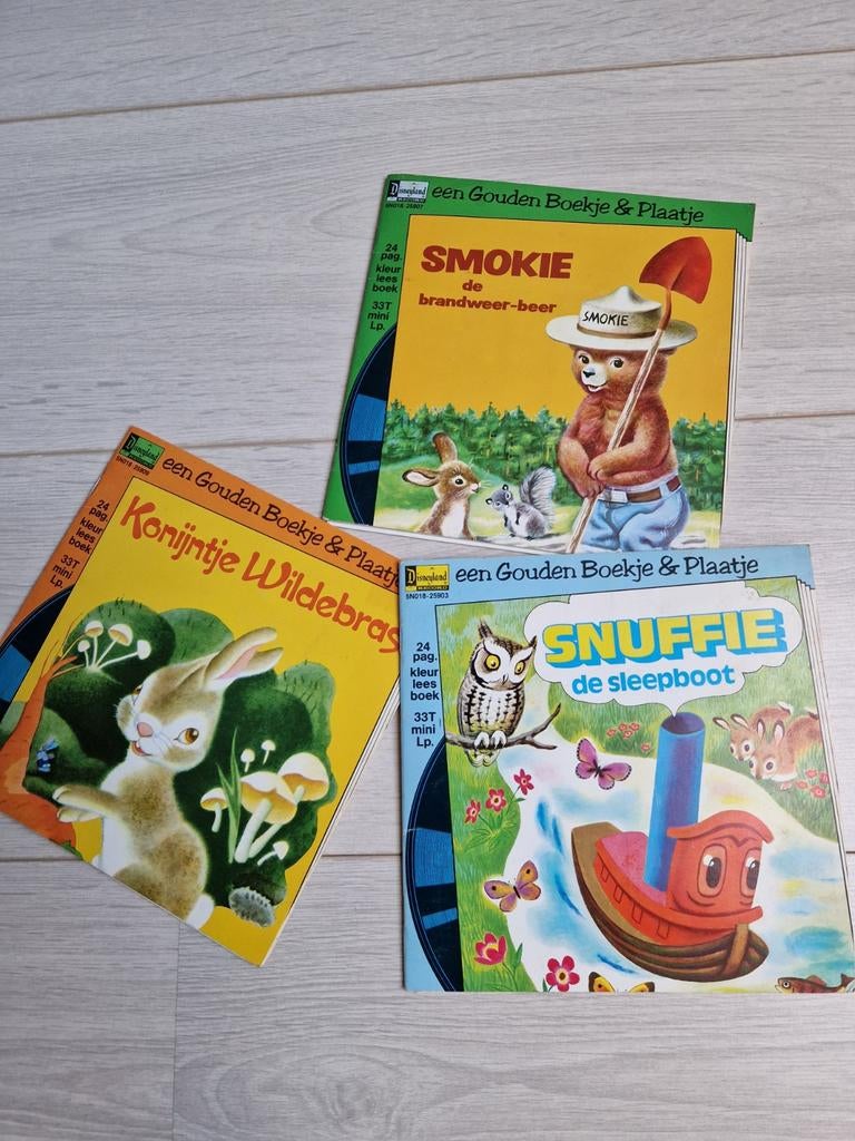 disneyland records 1978 3 x singles singeltjes vinyl, Cd's en Dvd's, Vinyl | Kinderen en Jeugd, Zo goed als nieuw, Ophalen of Verzenden