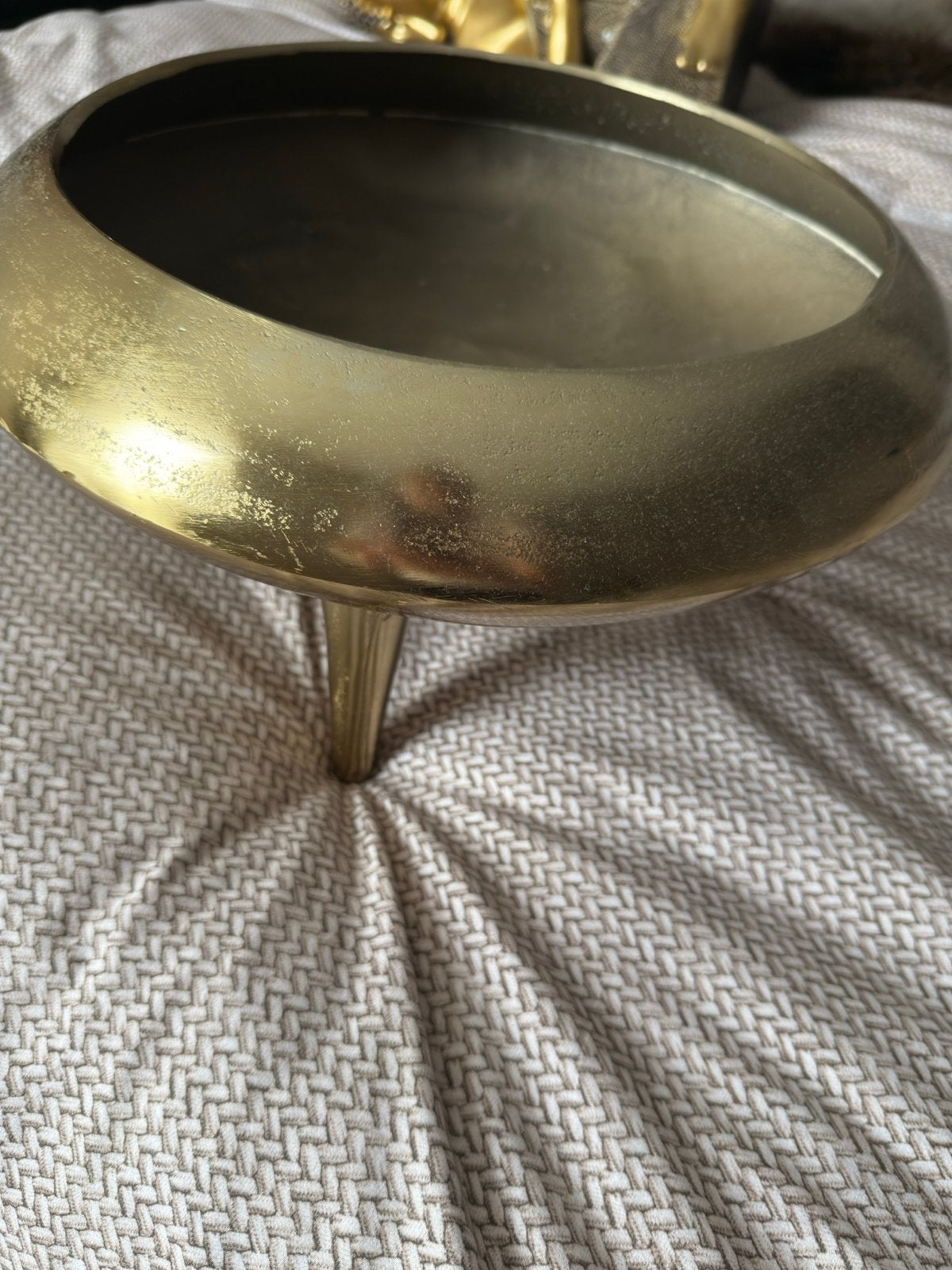 Gouden decoratieve schaal op pootjes, Antiek en Kunst, Ophalen of Verzenden