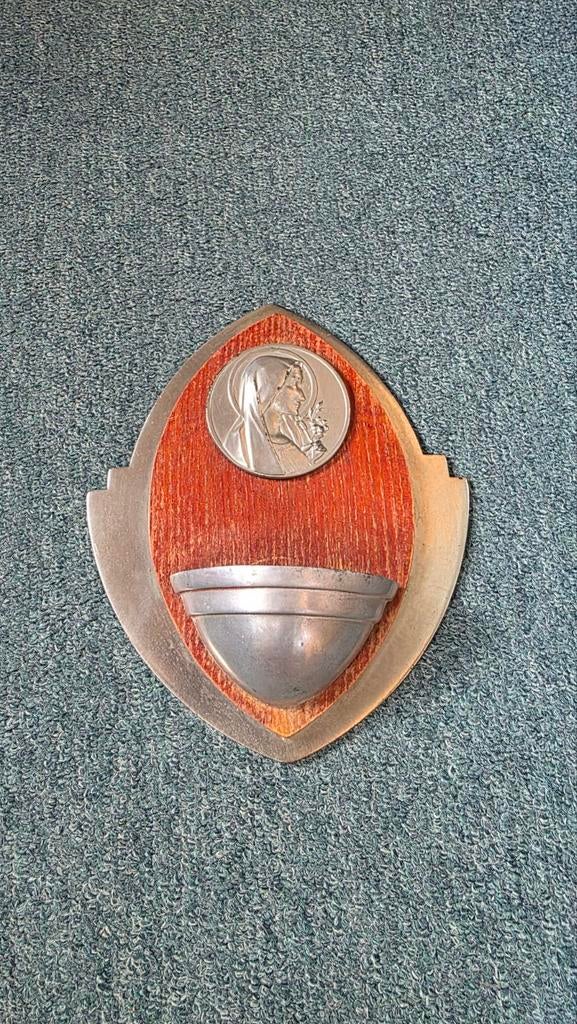 Vintage plaquette van Onze Lieve Vrouwe van Lourdes, Verzamelen, Religie, Gebruikt, Christendom | Katholiek, Overige typen, Ophalen of Verzenden