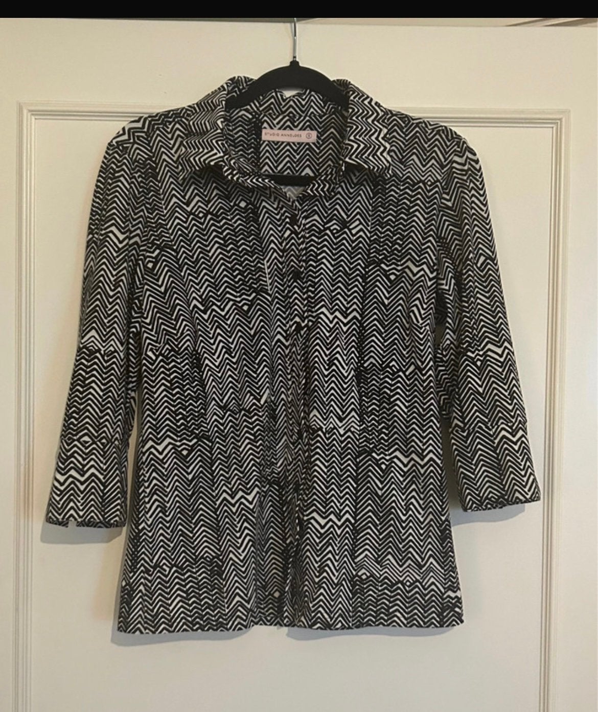 Nieuwe Zwart wit Studio Anneloes blouse in maat S, Verzenden, Nieuw, Maat 38/40 (M), Zwart