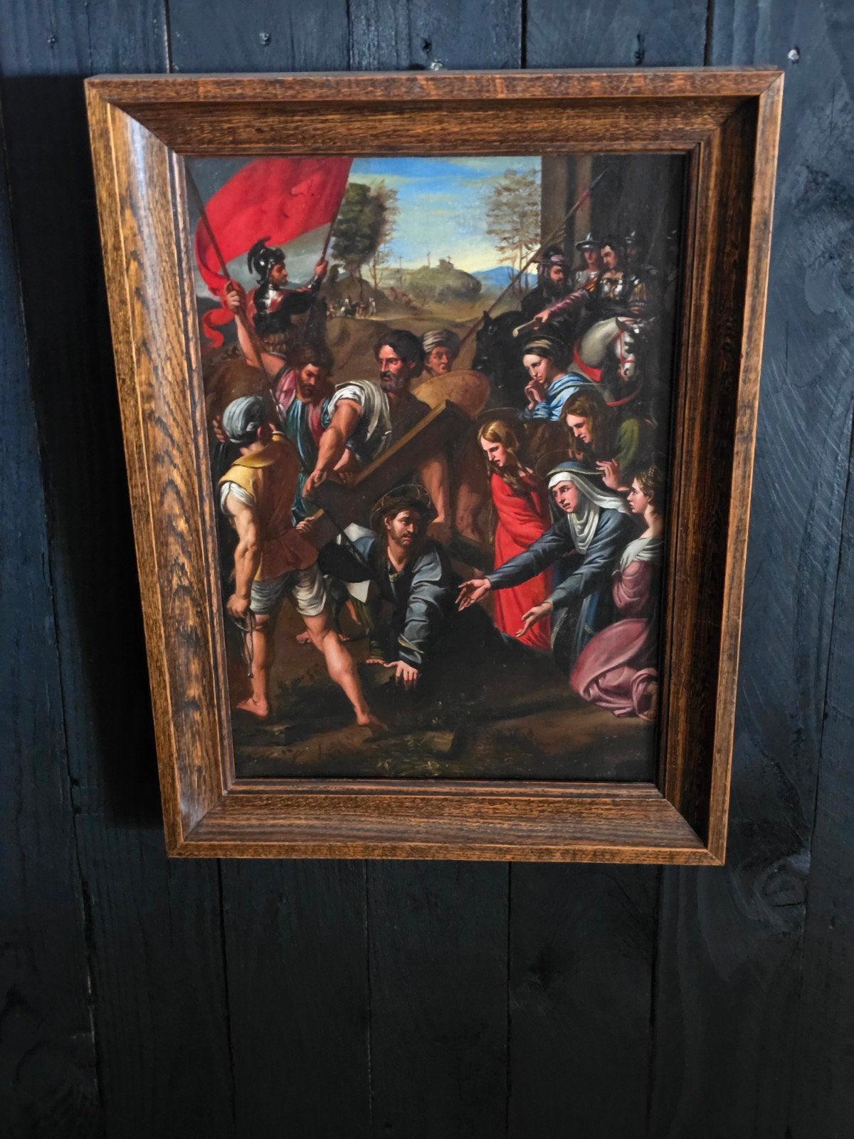 schilderij rond 1800 (top!!) olieverf op doek, Antiek en Kunst, Doek, Portret of Personen, Ophalen of Verzenden, Gesigneerd