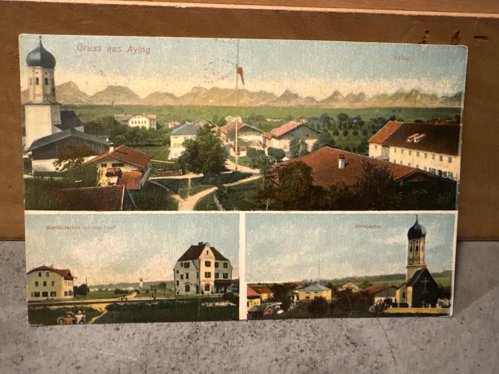 Oude Ansichtkaart Gruss aus Aying 1909, Ophalen of Verzenden, Voor 1920, Gelopen, Duitsland