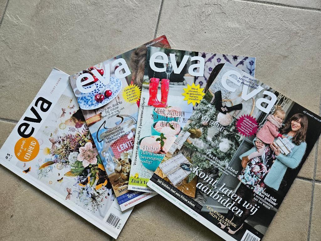 Eva  4 keer christelijk tijdschrift perfecte staat 2015, Boeken, Ophalen of Verzenden, Zo goed als nieuw, Damesbladen