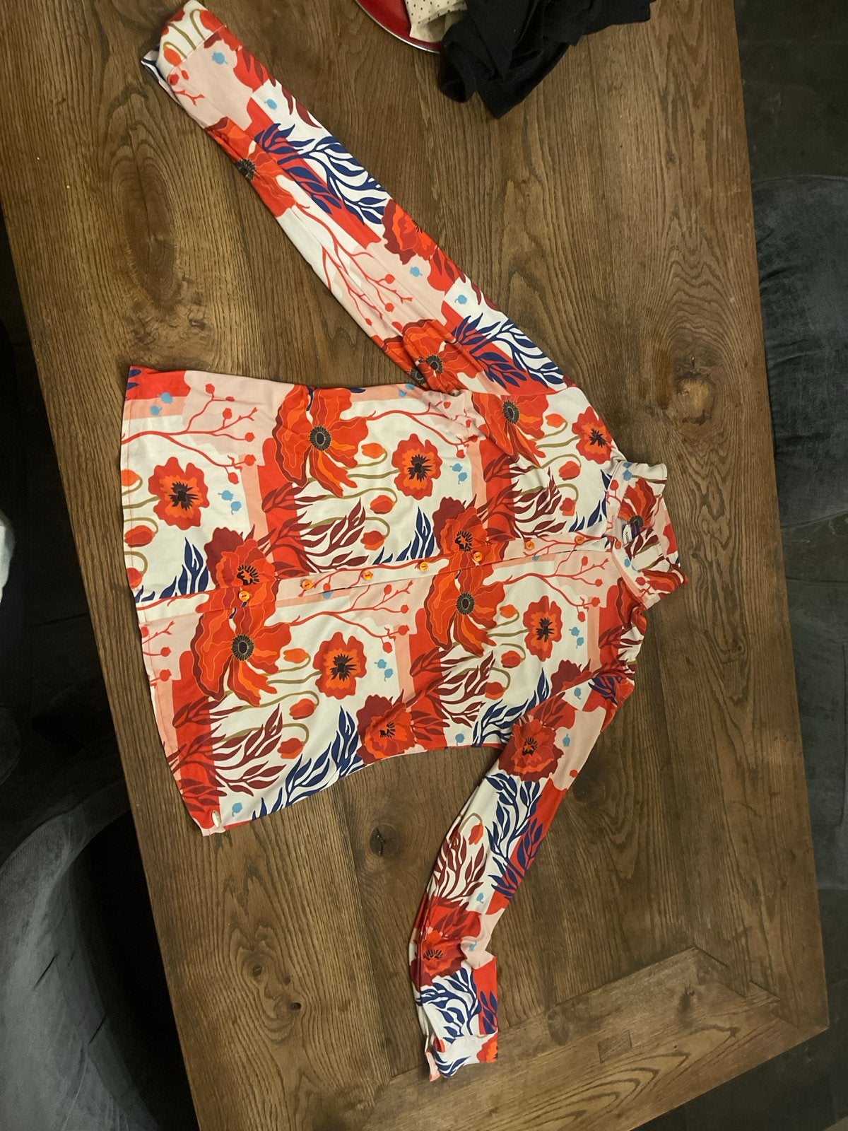 Angelle Milan Bloemenprint Blouse, Ophalen of Verzenden, Zo goed als nieuw, Maat 38/40 (M), Meerkleurig