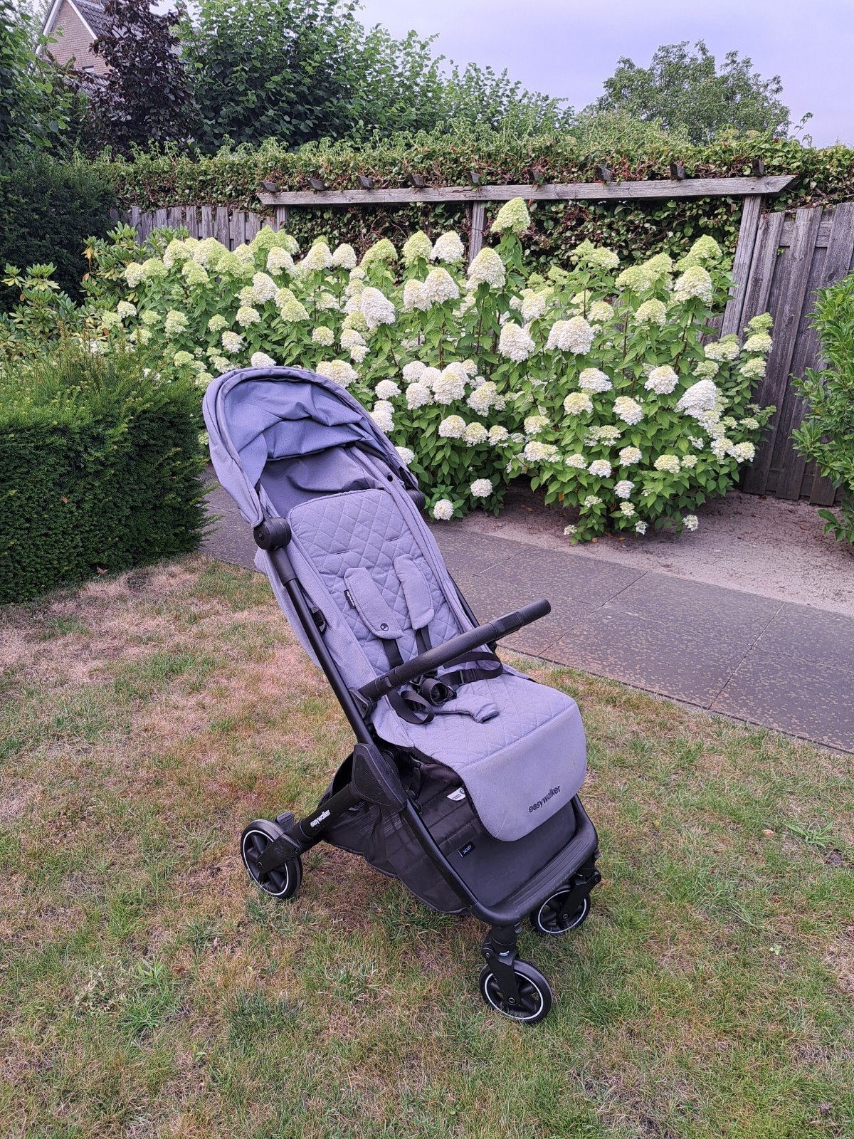 Buggy Easywalker Jackey Steel Grey, Ophalen, Verstelbare rugleuning