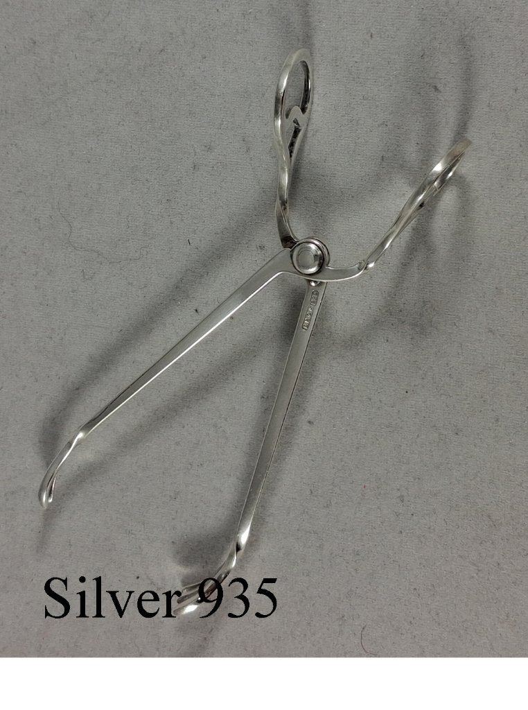 Zilveren klontjestang Duitsland antiek 935 zilver, Ophalen of Verzenden, Zilver