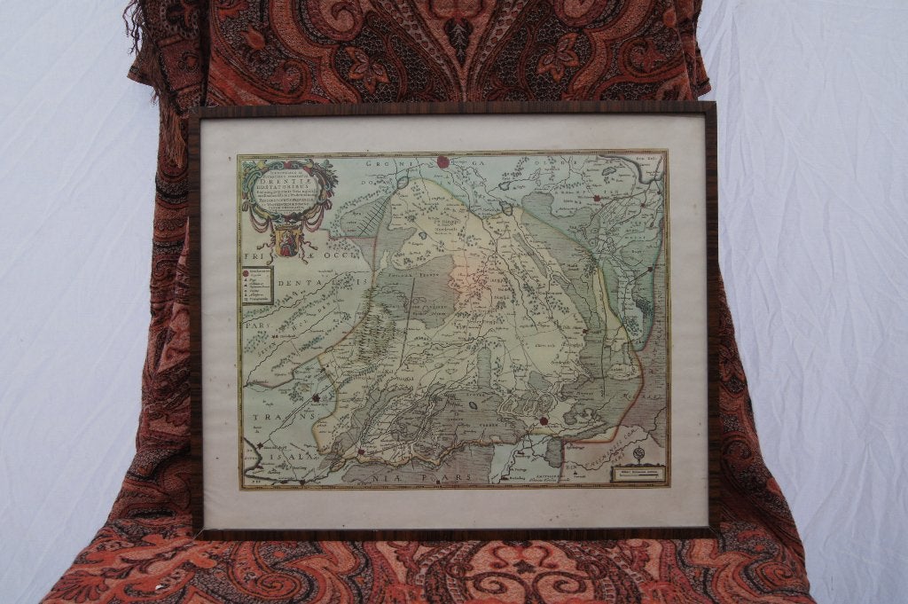 Antieke Kaart Drentia - Drenthe (17e eeuw), Voor 1800, Ophalen of Verzenden, Landkaart, Nederland