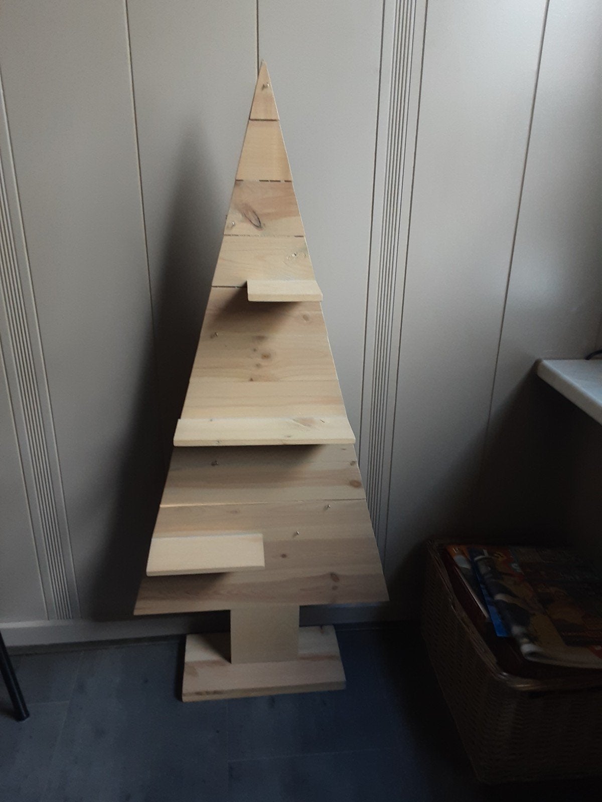 houten kerstboom, Ophalen