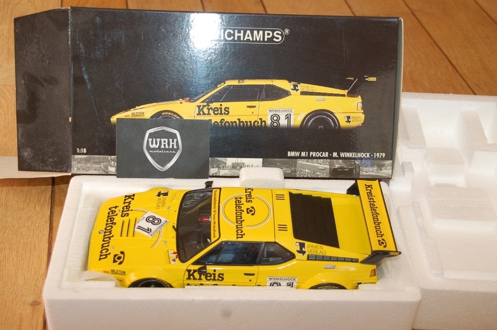 1:18 BMW M1 PROCAR KREIS TELEFONBUCH #81 Minichamps WRH, Verzenden, Zo goed als nieuw, Auto, MiniChamps