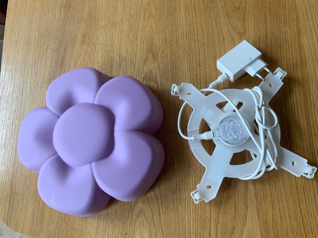 Kinderlampje bloem, Paars, Ophalen of Verzenden, Zo goed als nieuw, Ophangbaar