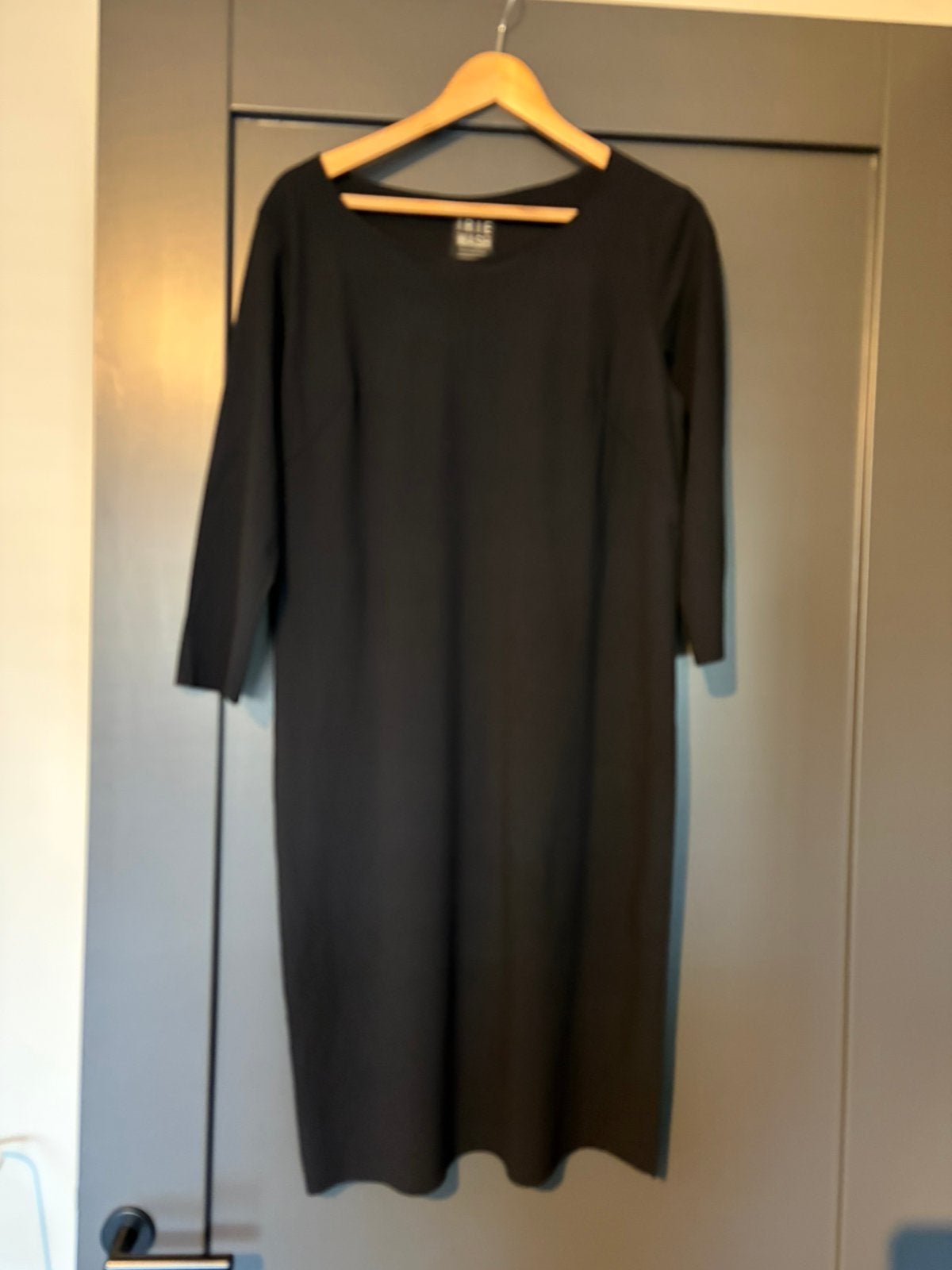 Prachtig zwart jurkje van Irie Wash Pauw stevige travelstof, Verzenden, Zwart, Maat 46/48 (XL) of groter, Zo goed als nieuw