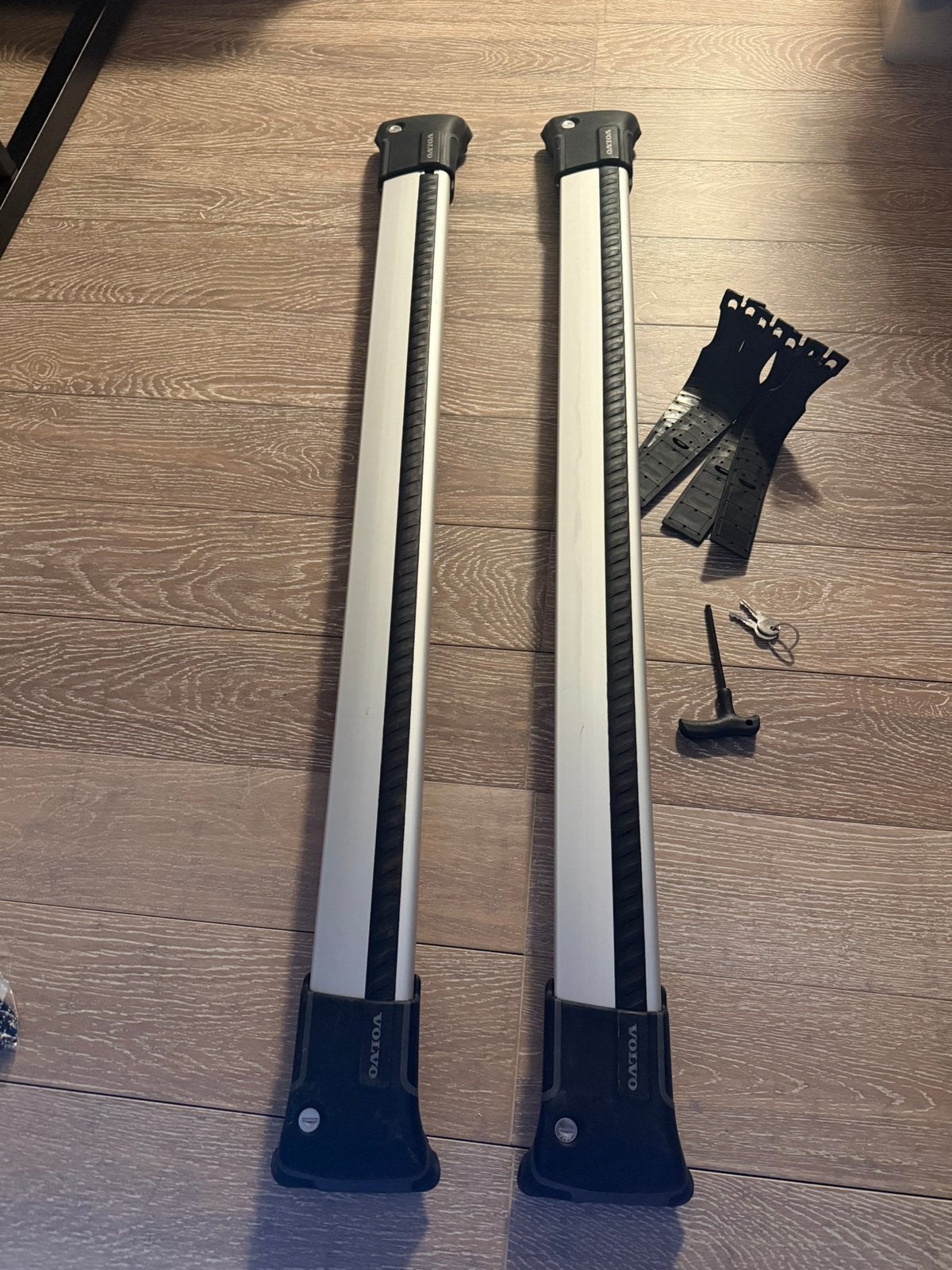 Dakdragers, vleugelprofiel voor rails, Origineel Volvo XC90, Auto diversen, Dakdragers, Ophalen, Gebruikt