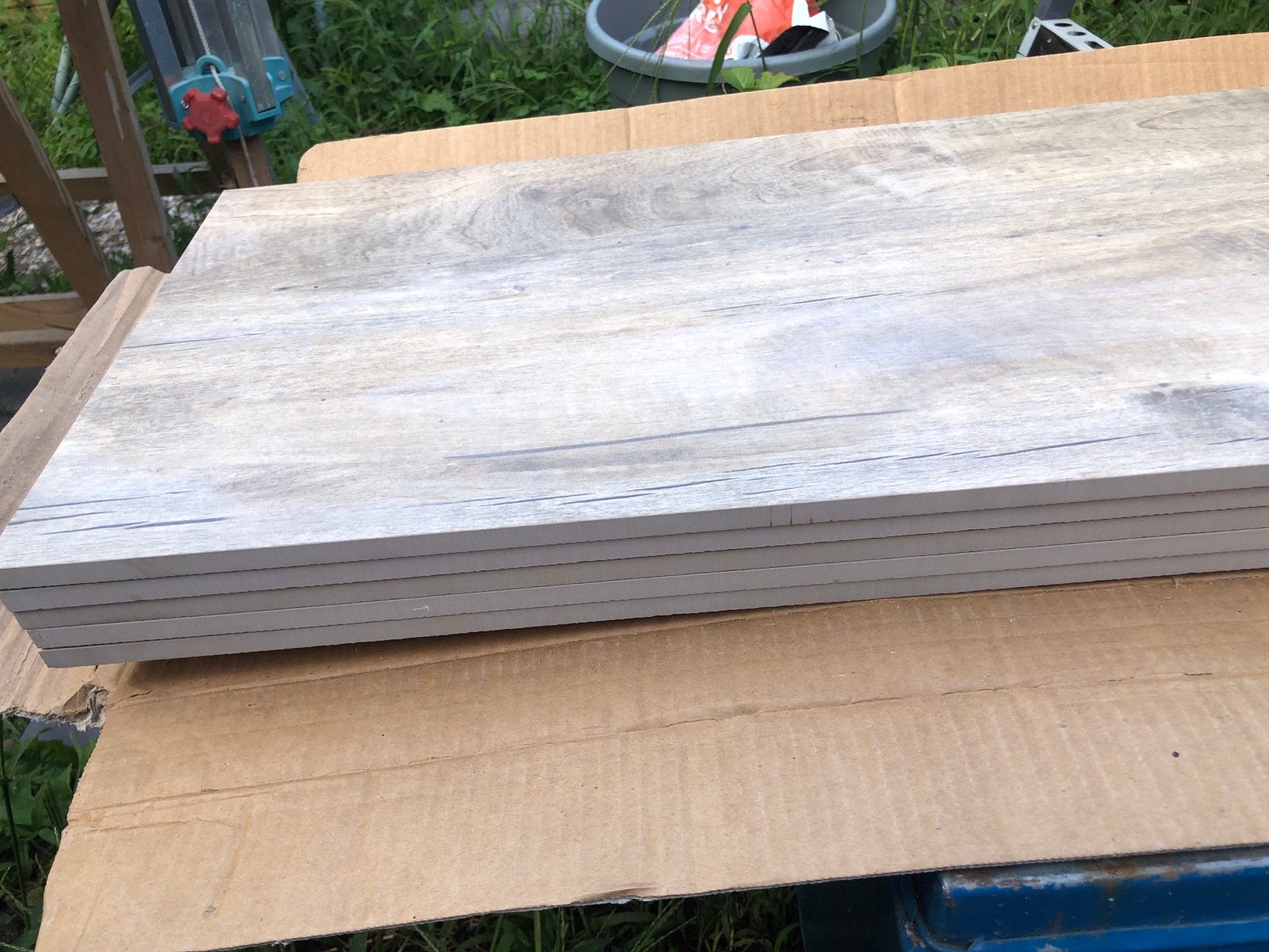 Keramische vloertegels met houtlook - Nieuw in doos, Ophalen, 60 cm of meer, Keramiek, Nieuw