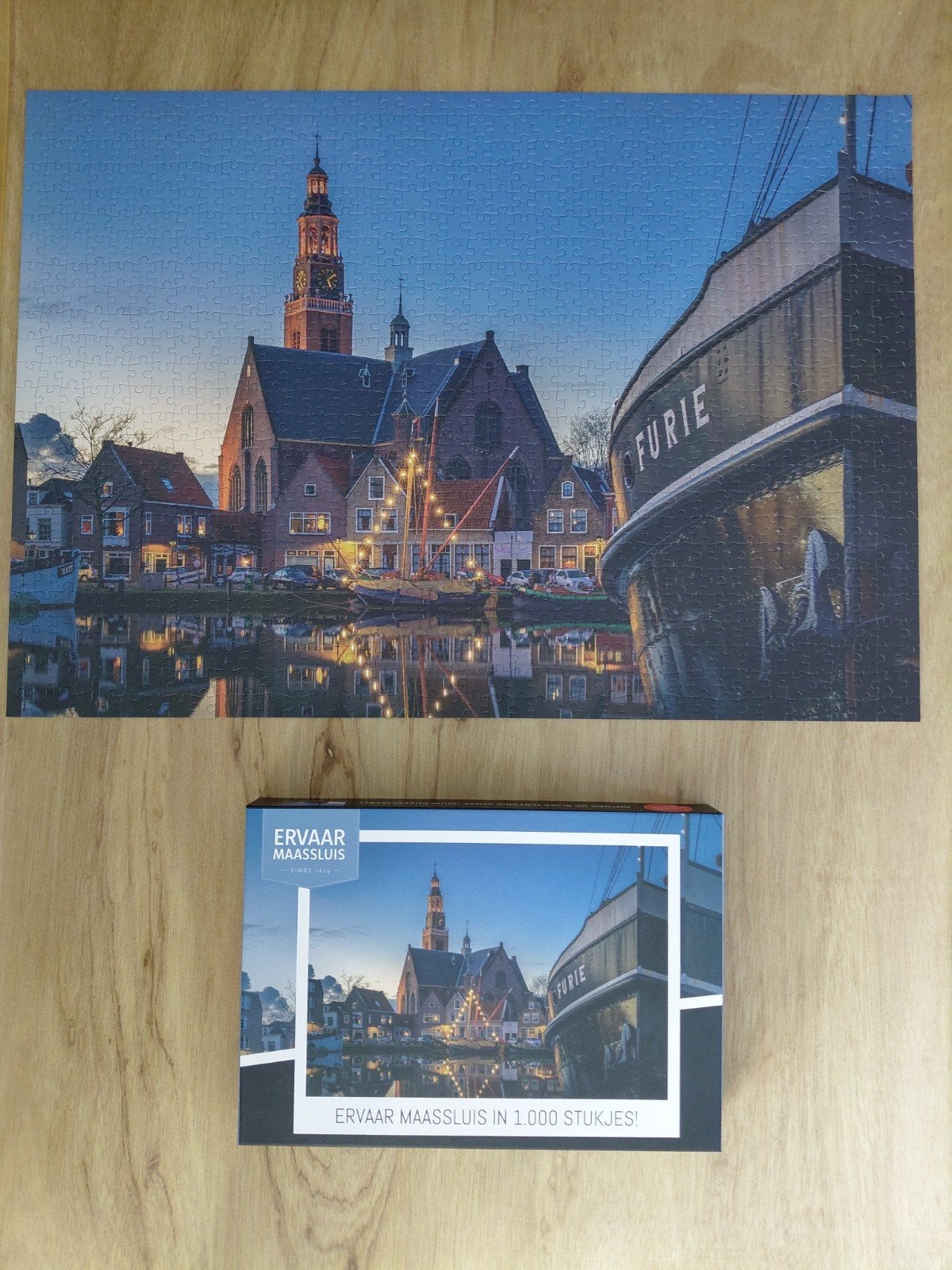 puzzel  Ervaar Maassluis compleet, Ophalen, 500 t/m 1500 stukjes, Zo goed als nieuw