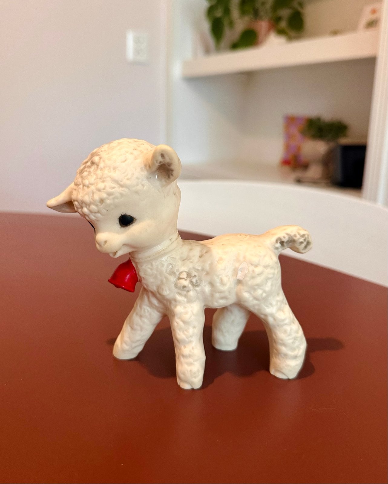 Vintage piepbeestje lammetje - kinderspeelgoed, Ophalen of Verzenden, Zo goed als nieuw, Jongen of Meisje