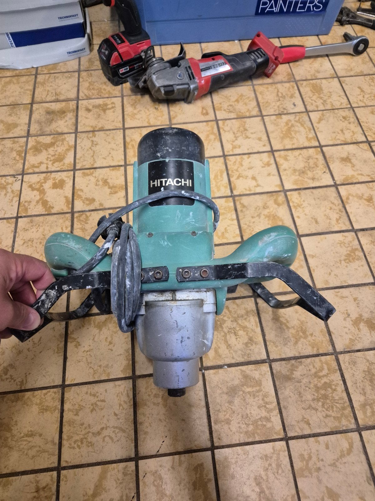 Hitachi UM 16VST Mixer - Krachtige Betonmenger, Doe-het-zelf en Verbouw, Ophalen of Verzenden, Gebruikt