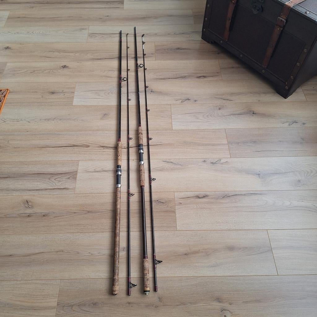 2 X Silstar Kevlar diaflex (spinning en carp) zie foto's, Watersport en Boten, Ophalen, Gebruikt, Werphengel