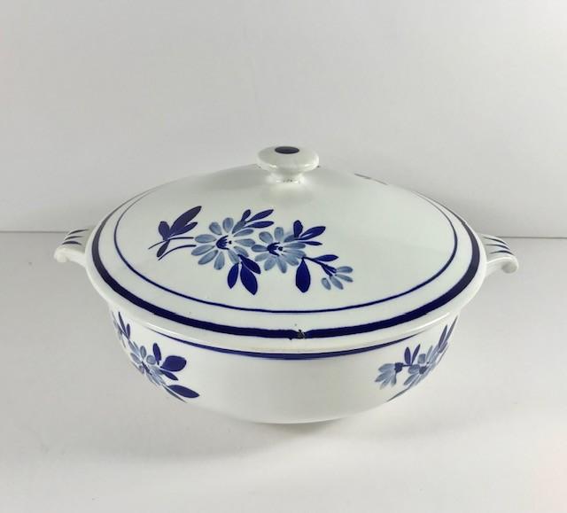 Gien Ceres soupière terrine met deksel blauw, Antiek en Kunst, Ophalen of Verzenden