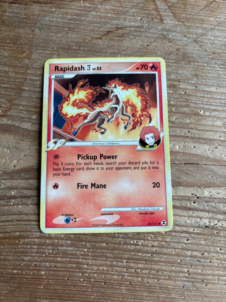 Rapidash Pokémon Arceus Kaart - Zeldzaam!, Ophalen of Verzenden, Gebruikt, Losse kaart
