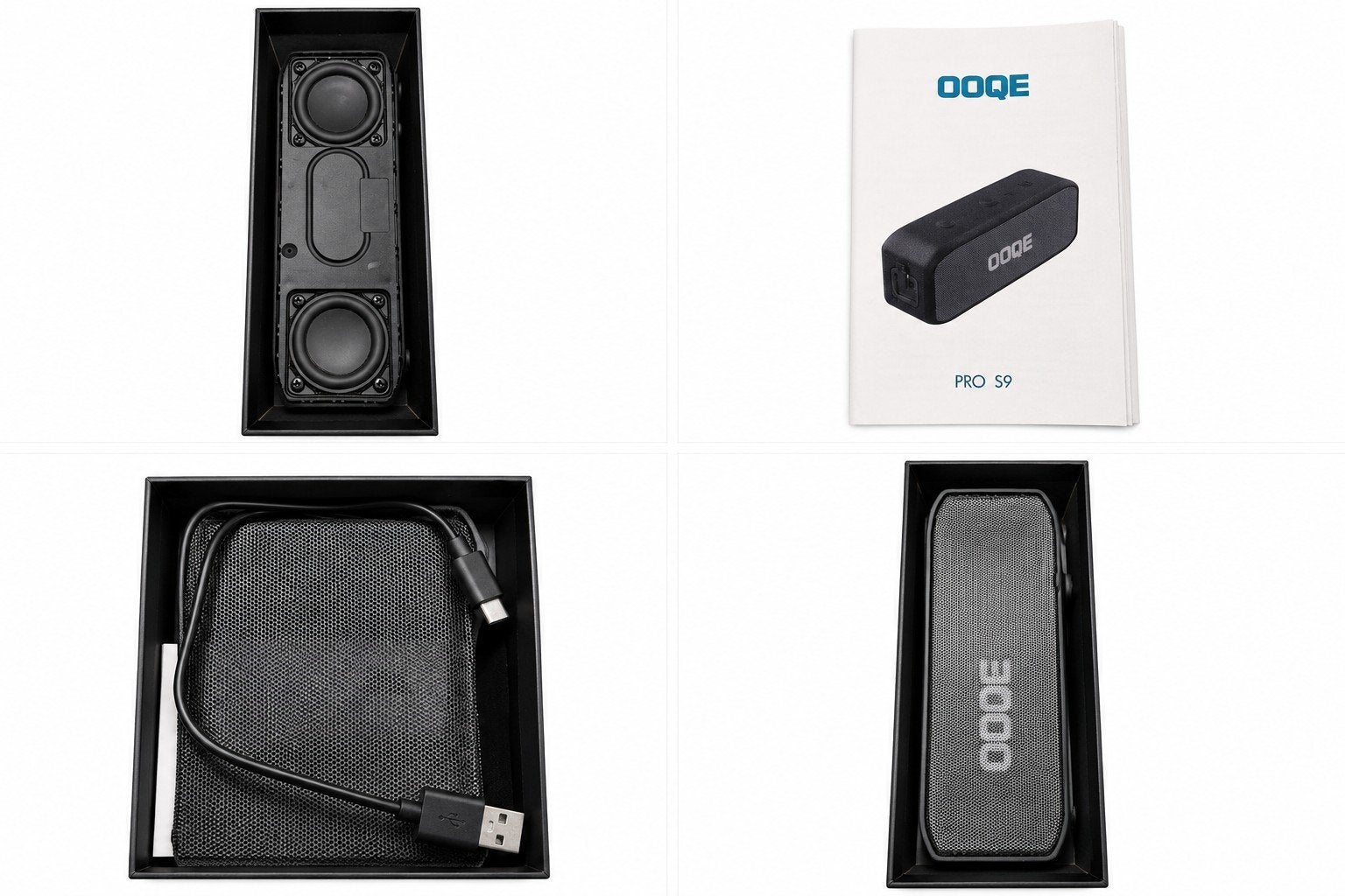 OOQE PRO S9 - Bluetooth Speaker - Draadloos- goed als nieuw, Audio, Tv en Foto, Zo goed als nieuw, Draagbare speaker, Basreflex
