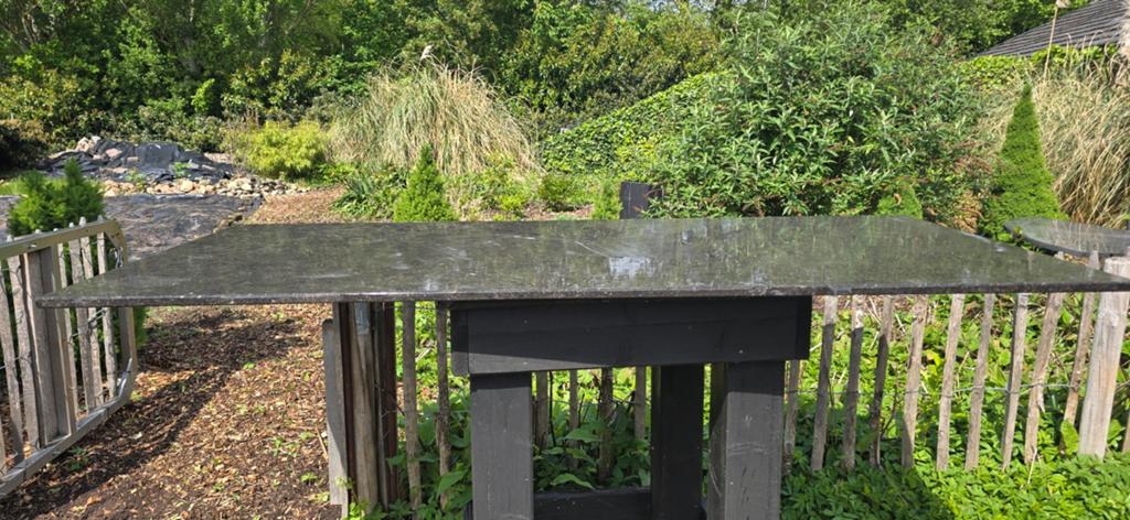 Natuurstenen tafelblad zonder onderstel  220x92, Ophalen, Gebruikt, 200 cm of meer, 50 tot 100 cm