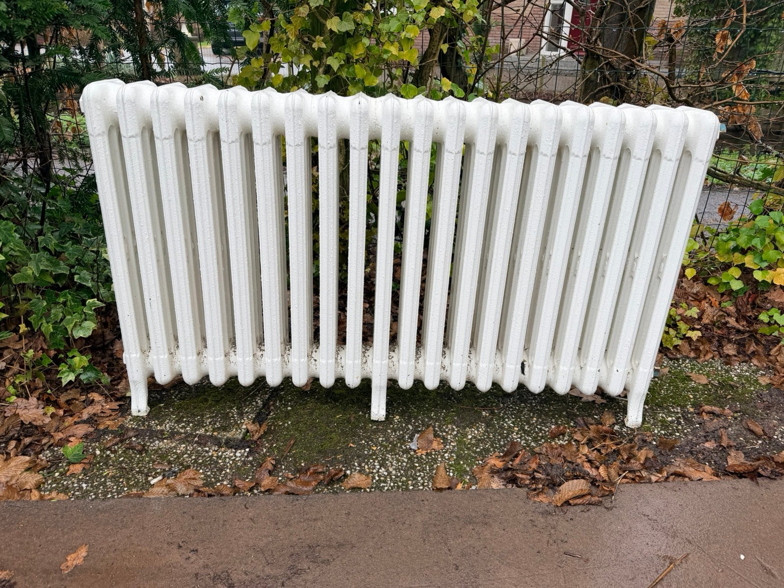 Antieke vintage gietijzer radiator, Ophalen, 30 tot 80 cm, Gebruikt, Radiator