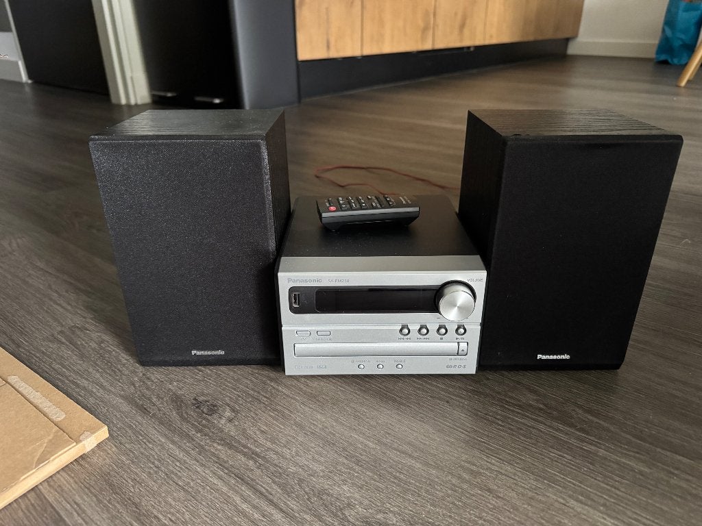 Radio - Panasonic SC-PM250 Audiosysteem, Ophalen, Zo goed als nieuw, Radio, Met cd-speler