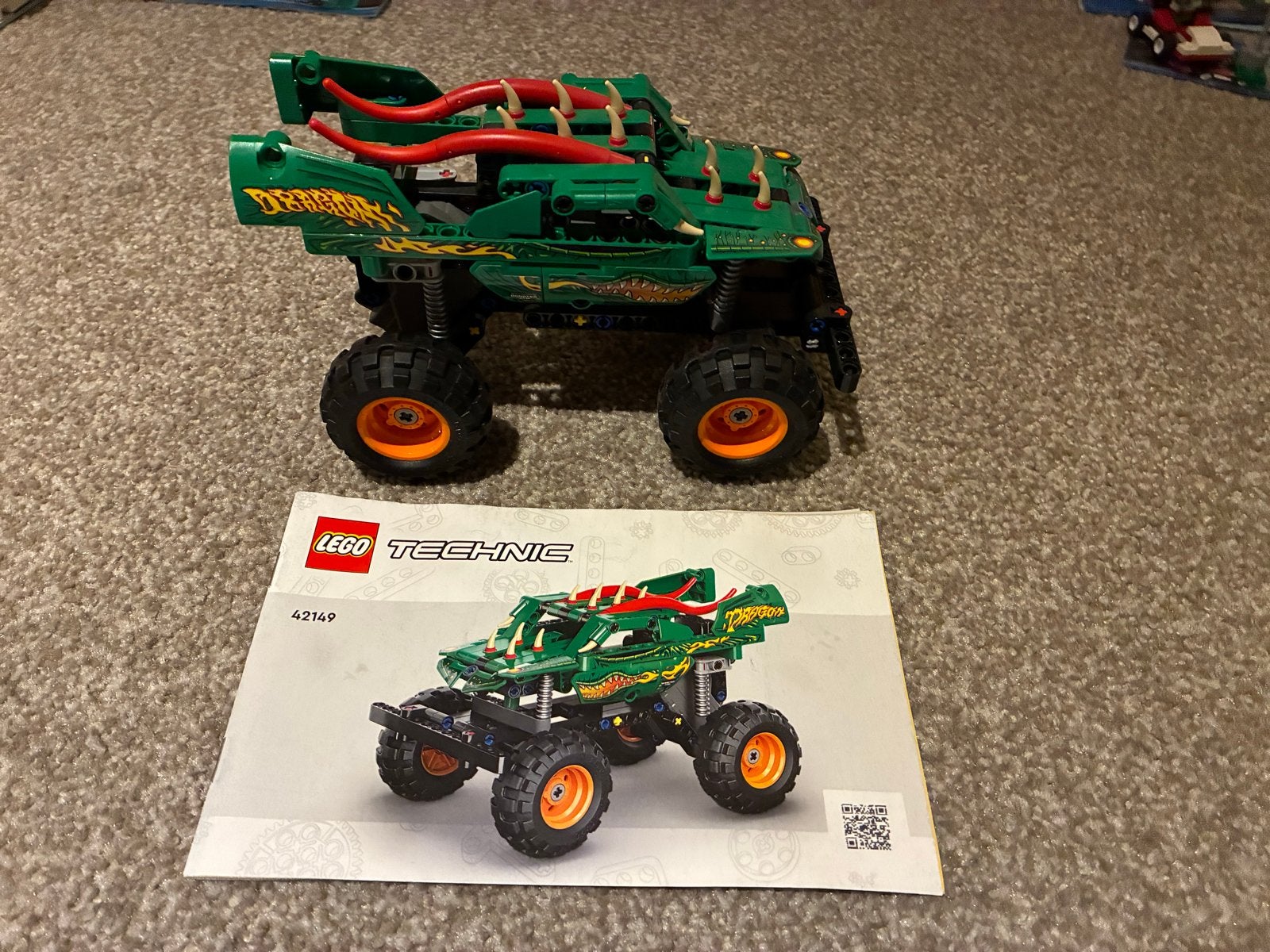 Lego Technic 42149 Dragon Monster Jam Truck, Ophalen, Lego, Zo goed als nieuw, Complete set