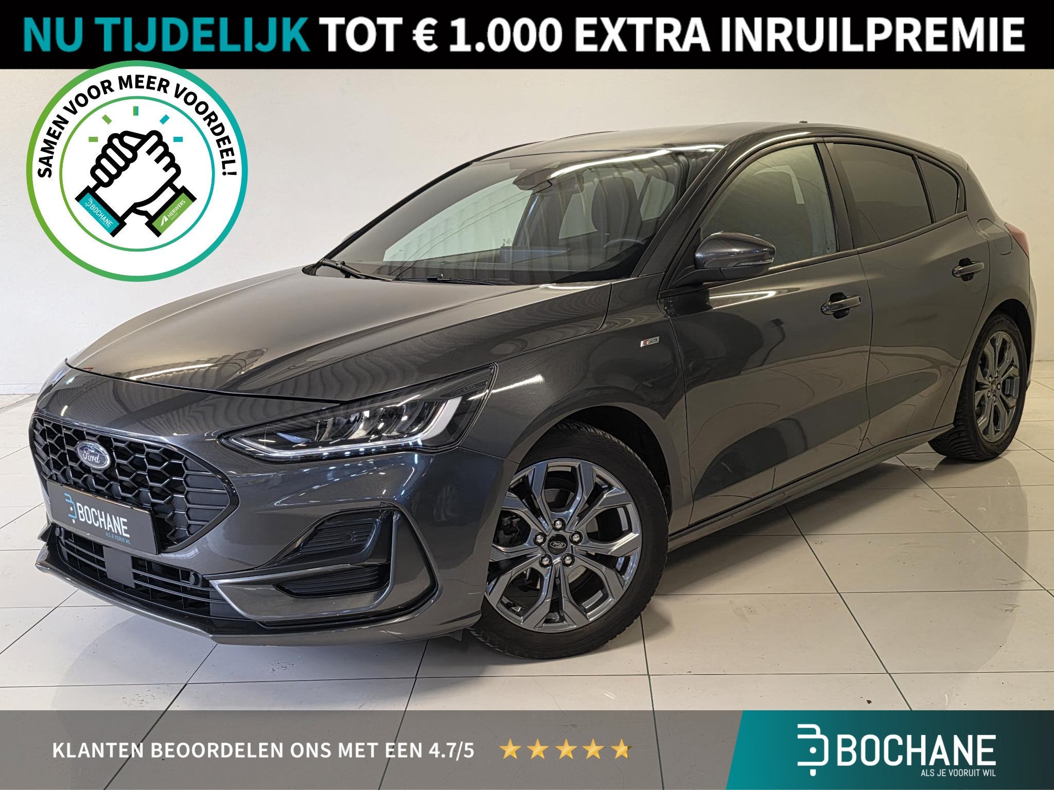 Ford Focus 1.0 EcoBoost Hybrid ST Line | Stoel-, stuur- en v