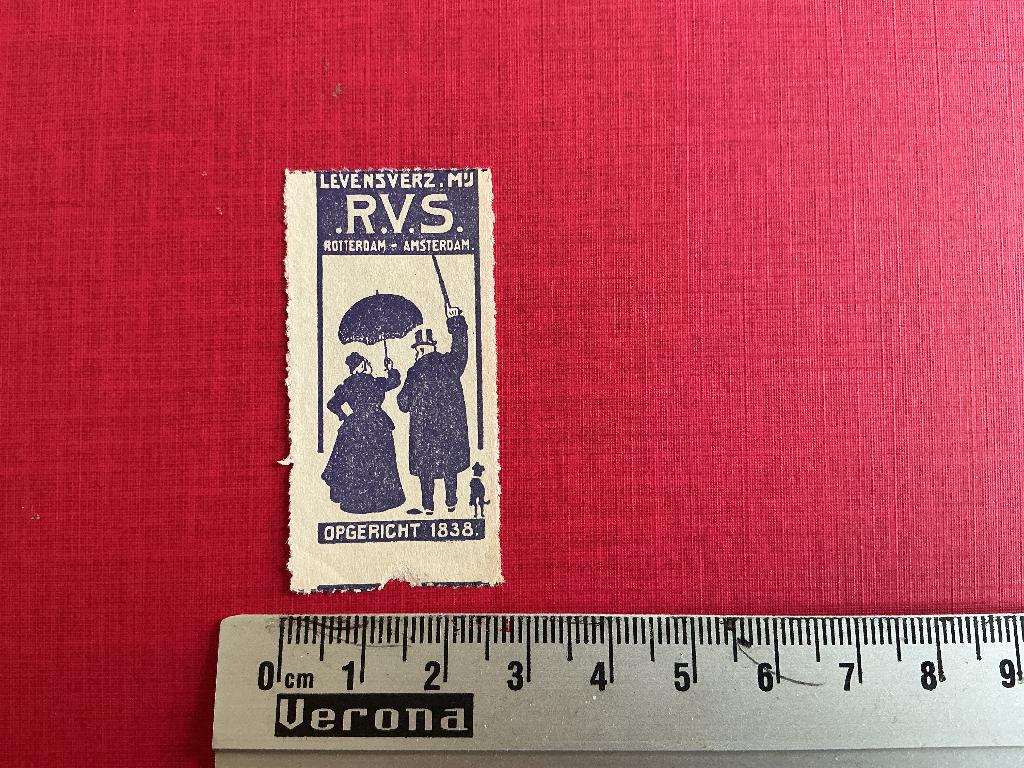 Sluitzegel levensverzekering RVS, Postzegels en Munten, Postzegels | Nederland, Verzenden, T/m 1940, Postfris