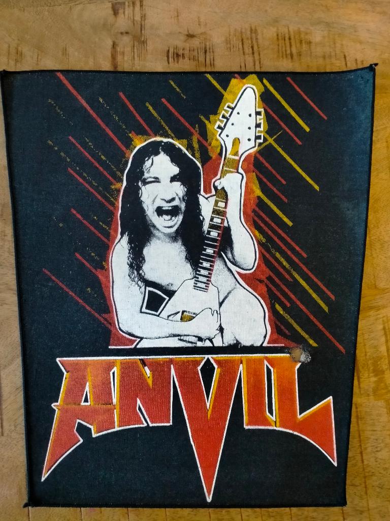 Anvil Heavy Metal vintage backpatch back patch RARE GEBRUIKT, Ophalen of Verzenden, Gebruikt, Kleding